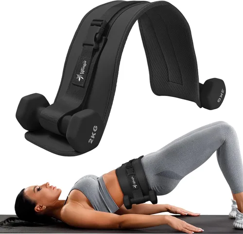 Miniatura 7 de Exercise Hip Thrust Belt - Dumbbell Hip Thrust Belt, Thicken & Widen, Comfortable for Dumbbells, Kettlebells or Plates, Slip Padding, Gym or Home