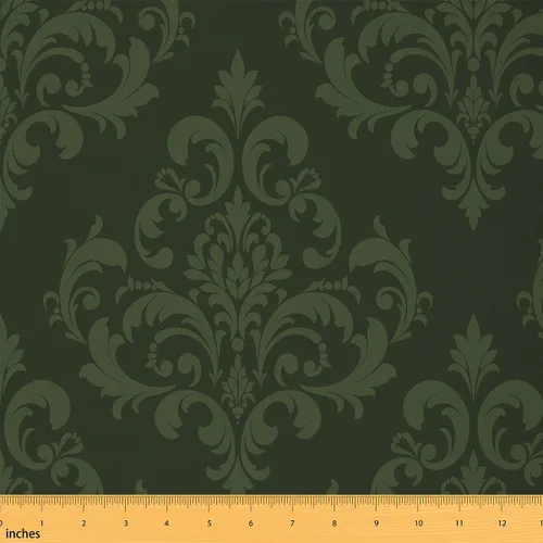 Tela de tapicería de damasco bohemio, tela floral con patrón europeo por el patio, adorno antiguo de estilo barroco, tela decorativa para proyectos