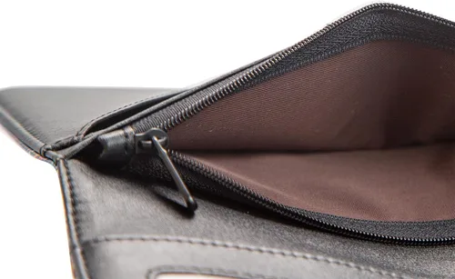 Miniatura 6 de Libretas para camarera de AIRMORS, con bolsillo con cremallera, libreta de cuero para camarera, cartera organizadora de dinero para camarero