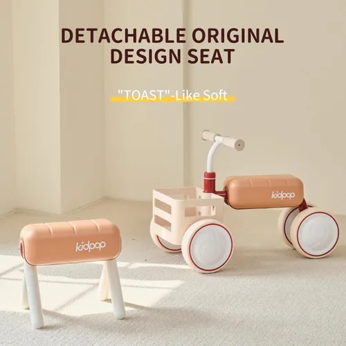 Miniatura 3 de Kidpop Toast Baby Walker - Andador convertible empujable con asiento desmontable, marco triangular antivuelco y canasta de grado alimentario