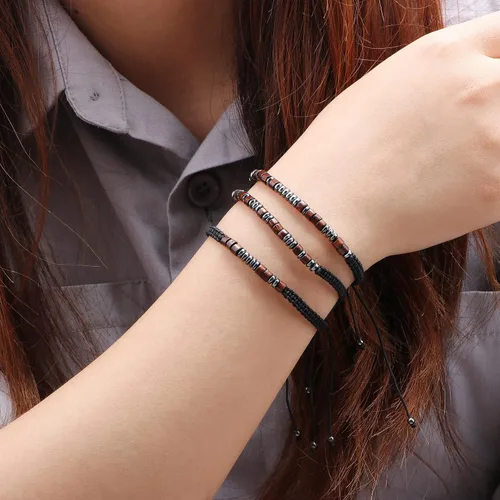 Miniatura 2 de Pulseras inspiradoras de código morse para hombres, mujeres y niñas, Día de la Madre, cumpleaños, Navidad, regalos para mamá, madre, padre, hija