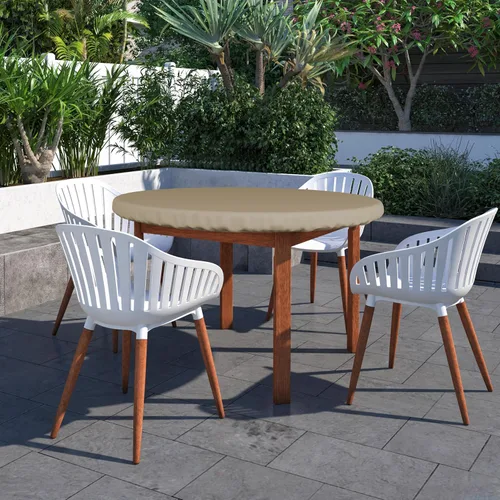Miniatura 5 de Covers & All Cubierta para Mesa Redonda, 12 Oz Impermeable Resistente a UV y Clima, Cubierta de Mesa de Exterior para Muebles de Patio al Aire Libre