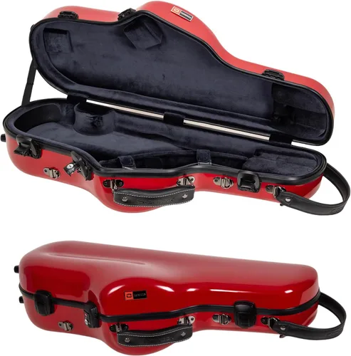 Miniatura 11 de Crossrock Pro-Grade - Estuche curvo para saxofón soprano Negro brillante, cerradura TSA, protección de élite, correas de mochila desmontables