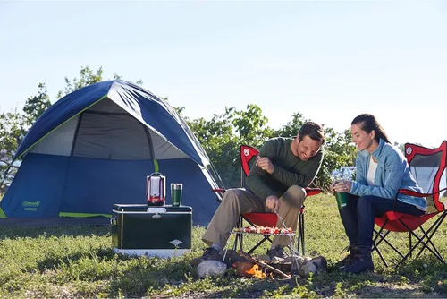 Miniatura 10 de Tienda de campaña Coleman Sundome con toldo contra lluvia, juego de tiendas para 2/3/4/6 personas, se monta en 10 minutos, refugio a prueba de clima