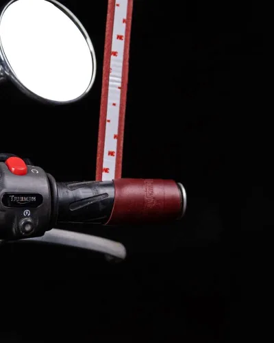 Miniatura 3 de Trip Machine Company Fundas de cuero para manillar de motocicleta, cubiertas universales de agarre del acelerador con cinta adhesiva 3M, accesorios