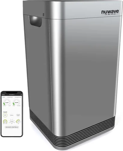 Nuwave OxyPure - Purificadores de aire ultra limpios para habitaciones extra grandes, oficina, sistema de filtración de 5 etapas con 4 filtros HEPA