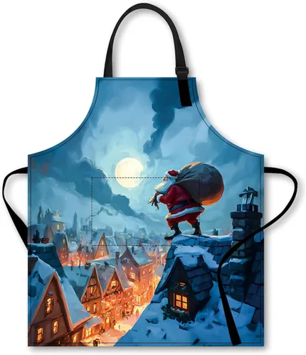 Miniatura 14 de Nuxovilar Bonito delantal de cocina, 26.77 x 30.7 pulgadas, ideal para cocinar diariamente, hornear, preparación de jardín