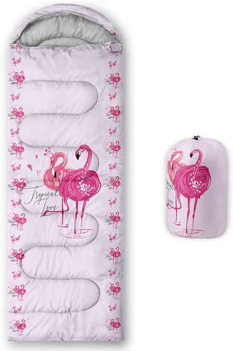 Miniatura 24 de AILONEN Saco de dormir de campamento con escamas de sirena para adultos y adolescentes, ligero y resistente al agua, 3 estaciones, clima cálido