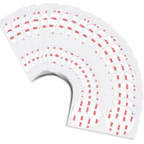 Miniatura 11 de 3M - Almohadillas adhesivas redondas de doble cara de diámetro de 1 pulgada, 20 unidades, 5925 cuadrados de cinta de montaje negra, almohadillas