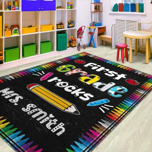 Miniatura 12 de Alfombras de aula para niños, alfombra colorida del alfabeto para dormitorio de niños, alfombra educativa para niños para sala de juegos, alfombra