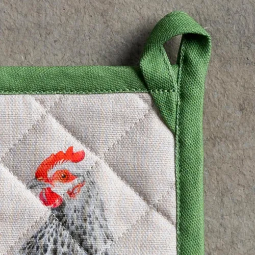 Miniatura 9 de Maison d' Hermine - Agarraderas 100 % algodón, 8" x 8", resistentes al calor, con bucle, para regalos, hornear, asar a la parrilla, hogar, manipular
