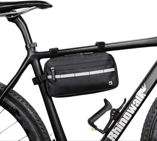 Miniatura 5 de Rhinowalk Bolsa de Bicicleta Impermeable, Bolsa de Manillar de Bicicleta, Bolsa de Cesta Frontal de Bicicleta, Bolsa de Hombro, Bolsa de Cintura