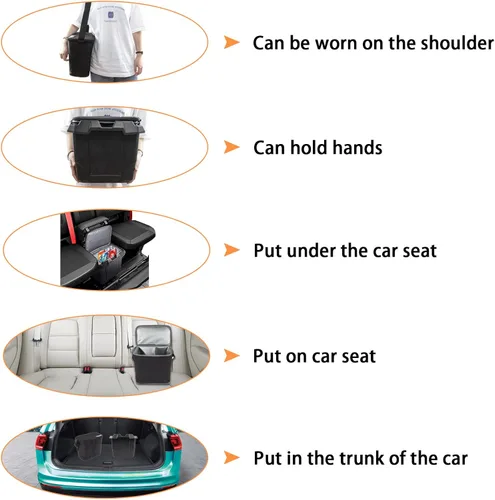 Miniatura 5 de PSLER Defender Center - Contenedor de almacenamiento para debajo del asiento + bolsa de hielo, caja de almacenamiento extraíble debajo del asiento