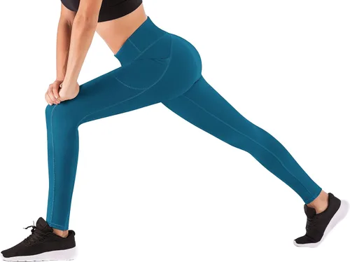 Miniatura 3 de IUGA Pantalones deportivos para yoga y entrenamiento para mujer, de talle alto, con control de abdomen, bolsillos, tela elástica en 4direcciones