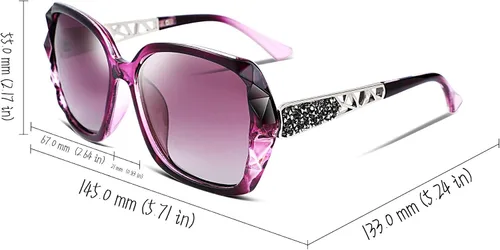 Miniatura 72 de FEISEDY - gafas de sol polarizadas para mujer, marco compuesto brillante B2289