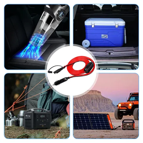 Miniatura 7 de SinLoon Cable de cargador de batería SAE con interruptor, 12 V 10 A, enchufe macho a impermeable, adaptador de liberación rápida, cable de carga