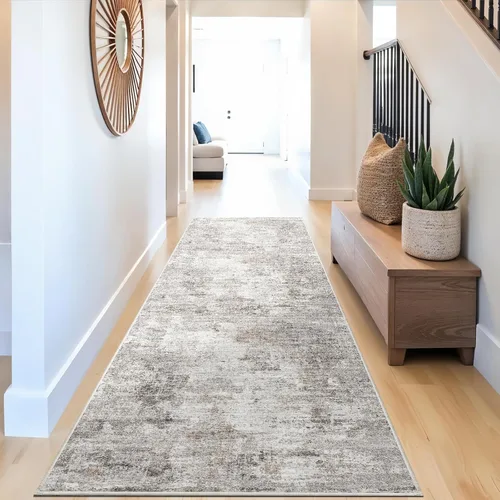 Miniatura 22 de Alfombra antideslizante lavable de 2 x 3 pies - Alfombra suave de pelo bajo para cocina, entrada y dormitorio - Tapete moderno para puerta