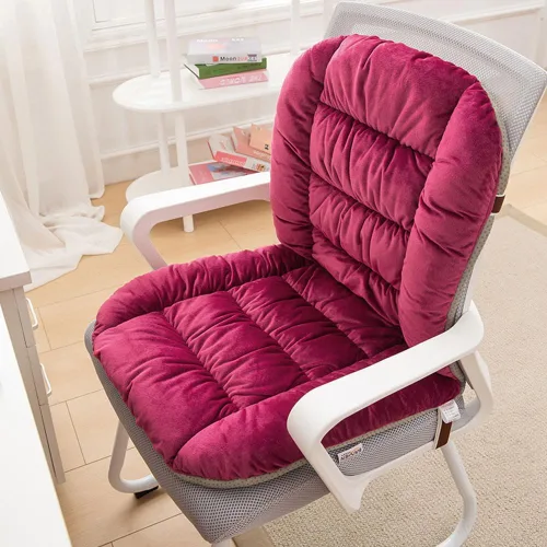 Miniatura 13 de Cojín para Silla de Escritorio con Asiento Suave y Respaldo, 90x50cm Gris claro