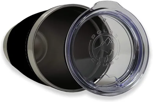 Miniatura 2 de LaserGram - Vaso de 20 oz con aislamiento al vacío, diseño de cabeza de caballo 1, (piel sintética, negro)