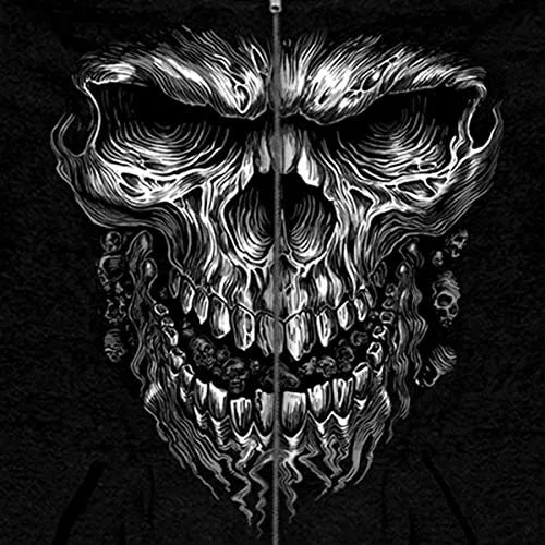 Miniatura 3 de Hot Leathers Sudadera con capucha Shredder Skull para hombre