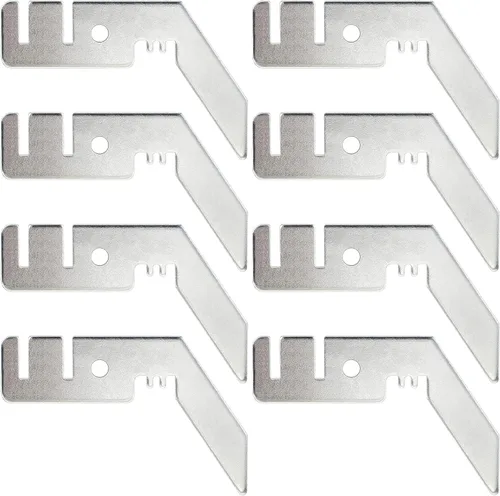 Dunzy 8 Piezas Colgador de Barra Transversal Doble de 3'' Colgador de Cenefa de Boda para Telón de Fondo, Kit de Soporte de Telón de Fondo de Tubo y