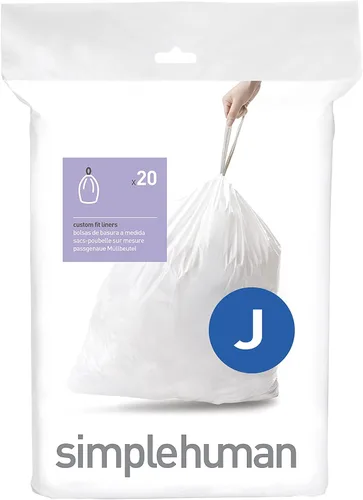 Miniatura 64 de simplehuman Forro para bote de basura de ajuste personalizado, 45 litros/12 galones, 20 unidades (paquete de 2)