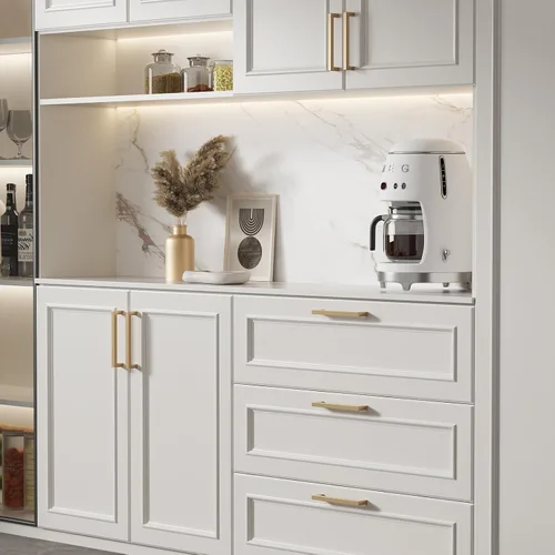 Miniatura 6 de Goldenwarm Paquete de 10 manijas cuadradas de bronce champán de 3 pulgadas (2.992 in) para armarios de cocina, armarios, aparadores y accesorios
