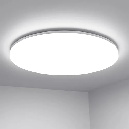 Miniatura 11 de Lepro - Lámpara de techo LED de montaje empotrado de 8.7 pulgadas para baño, resistente al agua, luz blanca diurna de 5000 K, 1500 lm, 15 vatios
