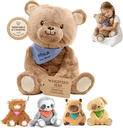 Lilly's Love Animal de Peluche con Peso, 5 lb | Peluche Sensorial para Niños y Adultos | Lavable a Máquina con Interior Extraíble | Animal de
