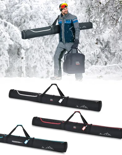 Miniatura 7 de KEMIMOTO Ski Bag, 360° Fully Padded Ski Bag, Fit Skis Up to 78.74 inches (200cm), Water-resistant and Durable Perfect for Road Trips and Air Travel