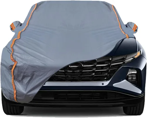 Miniatura 27 de TUCAREST - Funda de auto completa de 6 capas de alta calidad, diseño de cremallera de carcasa dura, impermeable, resistente a la intemperie