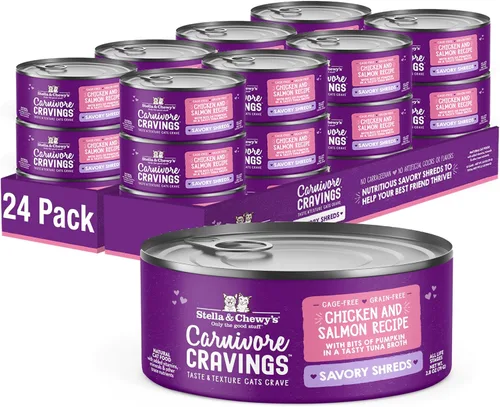 Miniatura 19 de Stella & Chewy's Carnivore Cravings Savory Shreds - Comida húmeda para gatos - Fórmula de alta humedad con pollo premium sin jaula y carne de res