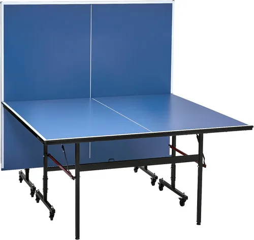 Miniatura 9 de VEVOR Mesa de ping pong, juego de tenis de mesa profesional, mesa de tenis de mesa portátil de MDF para interiores, mesa de ping pong plegable