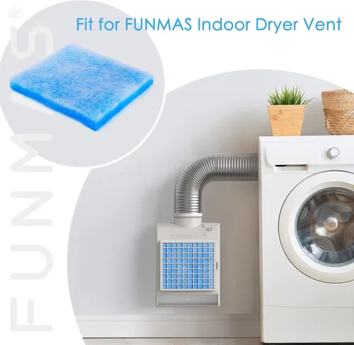 Miniatura 2 de FUNMAS Paquete de 10 filtros de repuesto para ventilación de secadora interior FUNMAS