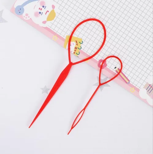 Miniatura 10 de 1 Unidad(2 piezas) Plástico Magic Hair Braid Cola de caballo Herramienta Clip Herramienta Simple DIY Estilo de Cabello Accesorios Estilo Estilo Azul