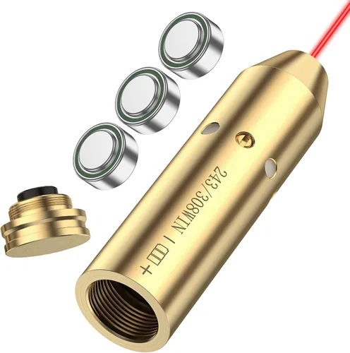 Miniatura 11 de CVLIFE Bore Sight Laser 223 5.56mm/9mm/.243.308/12 Calibre/7.62x39mm/.45 acp Visor Láser Rojo