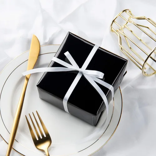 Miniatura 2 de RUSPEPA Papel de regalo metálico negro, papel de color sólido, perfecto para bodas, cumpleaños, Navidad, baby shower, 17 pulgadas x 32.8 pies