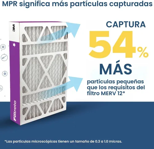 Miniatura 4 de Filtrete - Filtro de aire para horno y aire acondicionado de 16 x 20 x 4 pulgadas, MPR 1550, MERV 12, se adapta a Lennox y Honeywell, filtro