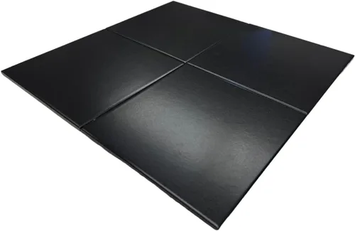 Miniatura 5 de Tenedos Azulejo de porcelana negro mate de 8 x 8 para uso en suelos y paredes, caja de 4 azulejos que cubren 1.7 pies cuadrados, ideal para paredes