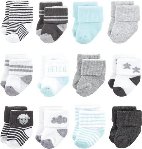Miniatura 100 de Hudson Baby - Calcetines de algodón para bebés recién nacidos y Terry para niñas bebés