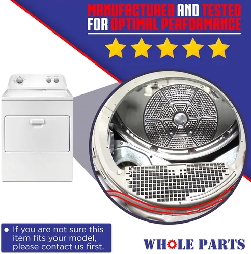 Miniatura 3 de Whole Parts Sello de fieltro inferior delantero del tambor de la secadora Parte # WE09X10014 - Reemplazo y compatible con algunos secadores Hotpoint