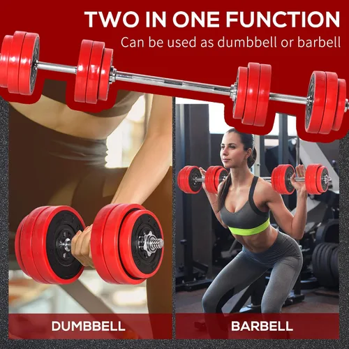 Miniatura 3 de Soozier Adjustable Dumbbell Set, Convertible to Barbell Weight Set for Home Gym Women and Men Weight Lifting Training.