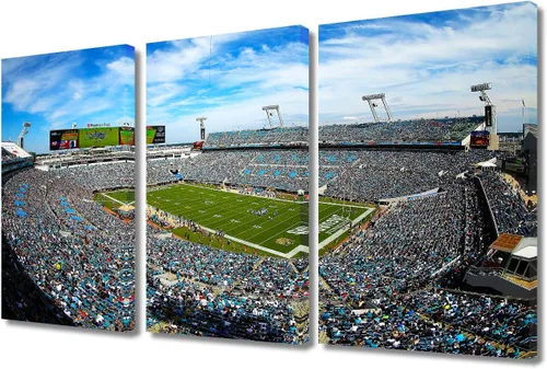 Miniatura 68 de 3 piezas de arte de pared deportivo del equipo de fútbol de los Vikings de Estados Unidos, pinturas de estadios deportivos Minnesota, Estados