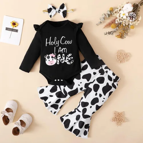 Miniatura 23 de Traje de primer cumpleaños para niña - Holy Cow I'm One