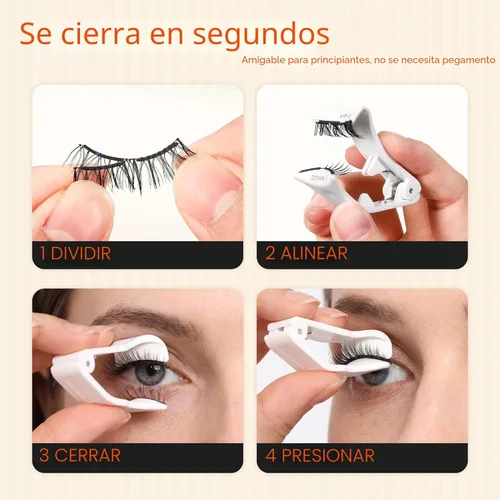 Miniatura 9 de LASHVIEW Pestañas magnéticas mejoradas con aplicador, pestañas magnéticas suaves, aspecto natural, reutilizables, no necesita pegamento, fáciles