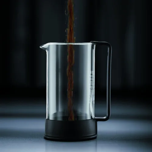 Miniatura 3 de Bodum Cafetera de prensa francesa Brazil de 34 onzas, vidrio de borosilicato resistente al calor, negro - Fabricado en Portugal