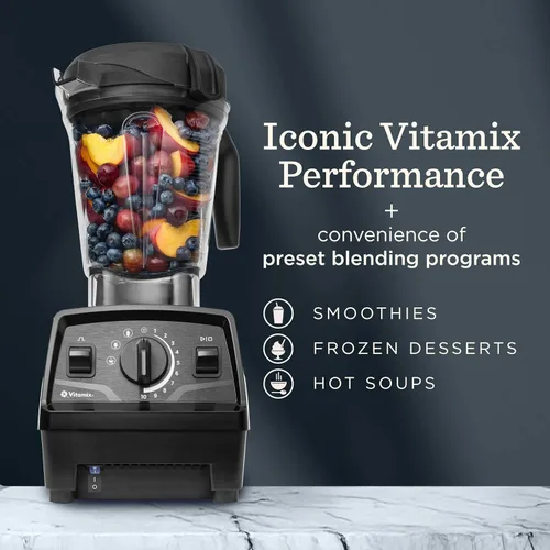 Miniatura 3 de Vitamix Explorian con programas, tres programas de mezcla, licuadora de grado profesional para batidos y más, aparato de cocina autolimpiante, Negro
