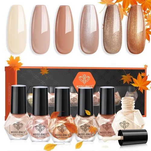 Miniatura 13 de modelones Esmalte de uñas, capa base 3 en uno, 0.5 onzas líquidas, fortalecedor de uñas transparente, secado rápido, larga duración, brillo