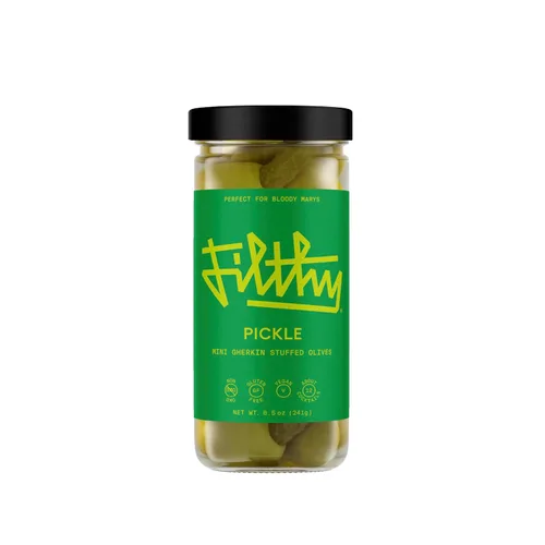 Miniatura 10 de Aceitunas rellenas de pimiento de Filthy Food, guarnición premium para cócteles, aceitunas rellenas de pimiento español, no transgénico, sin gluten