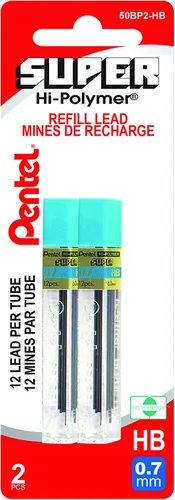 Miniatura 16 de Pentel Super Hi-Polymer repuesto de mina, 3/100 pulgadas, Gris